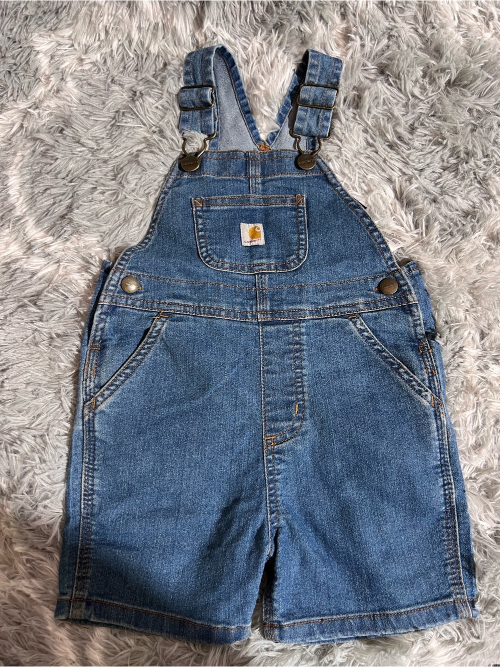 Carhartt Blue Denim short overalls